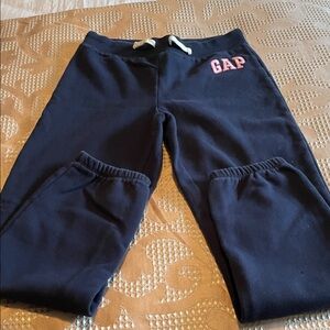 GAP Kids Dark Blue Joggers with Pink Logo